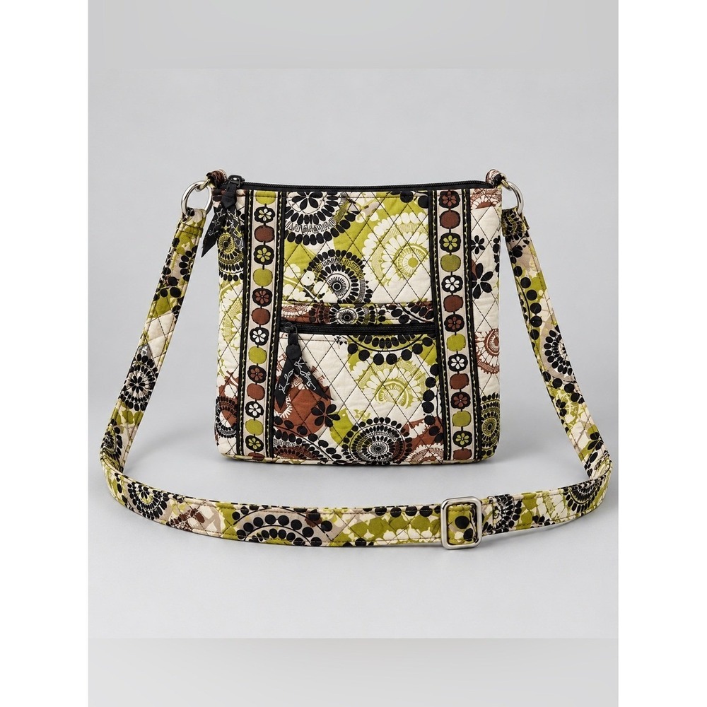 Vera Bradley Coca Moss Hipster Crossbody Bag Purse Floral Quilted
